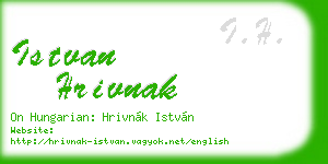 istvan hrivnak business card