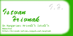 istvan hrivnak business card